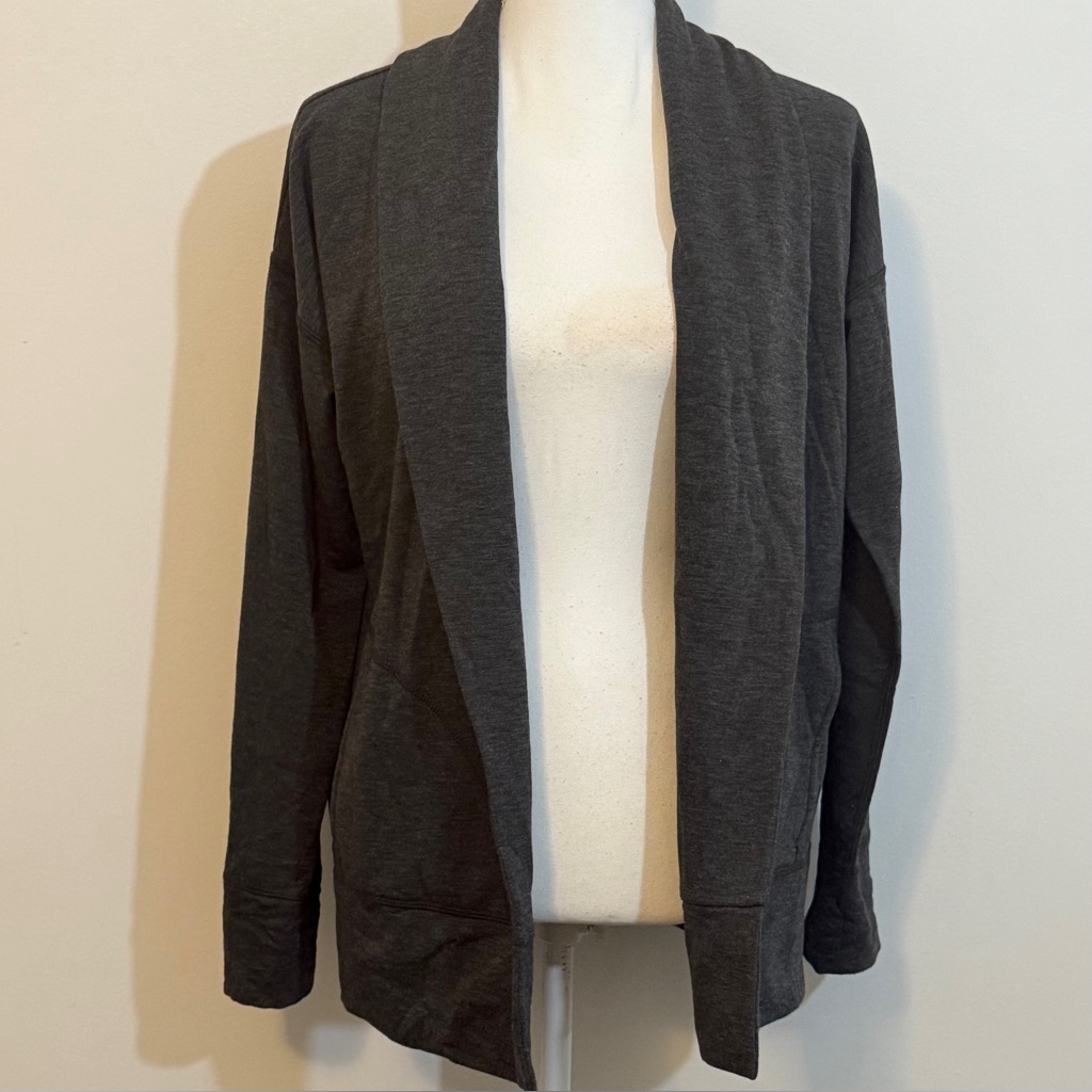 Nwt Vineyard Vines Cozy Open Front Cardigan Charcoal Heather Size Small